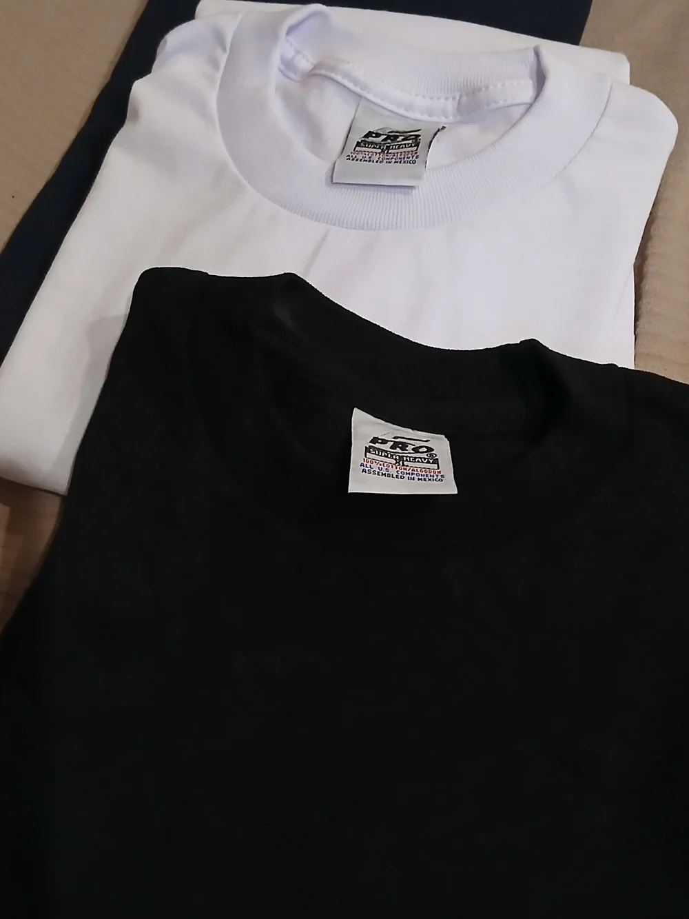 Kid's Crew Neck T-Shirts - Black & White & Navy 5 Pro Super Havy Xl Youth.